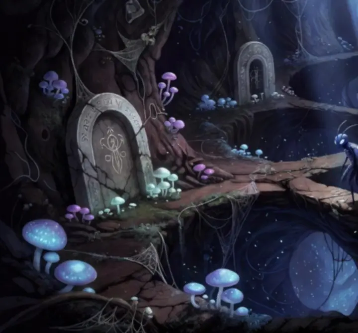Grottes et passerelles souterraines inspirées d'Hollow Knight: Silksong